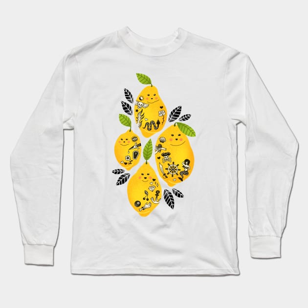 Tattooed Lemons Long Sleeve T-Shirt by elisabethfredriksson